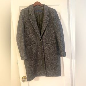Cole Haan Wool Blend Herringbone Winter Coat, size 6